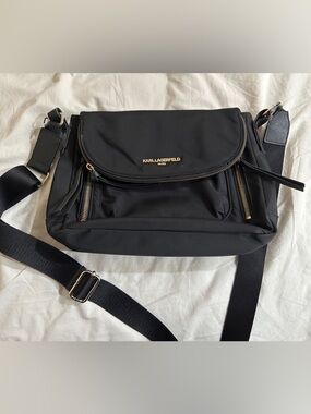 Karl Lagerfeld Black Nylon Purse